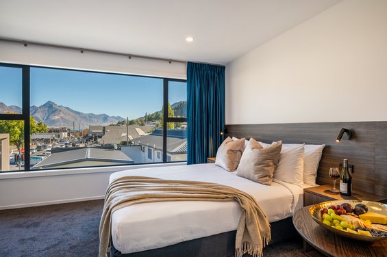 Luxe Queen with Lake and Mountain Views